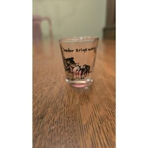 Never Drink Water Cowboy Windmill Western Shot Glass Barware Novelty Humor